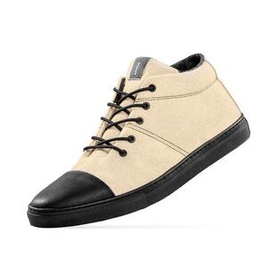 Stylish Black and Cream Women's Sneakers